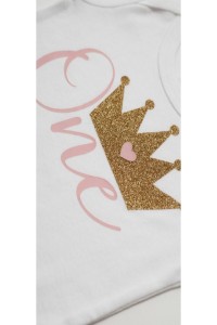 Φορμάκι OΝΕ με κορώνα χρυσή glitter