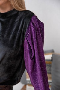 ΜΠΛΟΥΖΑ ΒΕΛΟΥΤΕ PURPLE - GLITTER