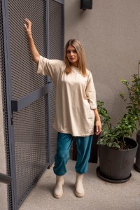 BEIGE BLOUSE DRESS - BREAK