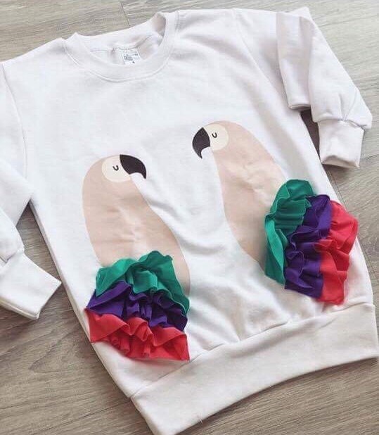 3D parrot sweatshirt