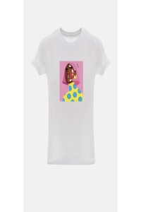 Pink polka short-sleeved blouse