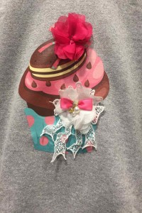 Φούτερ γκρι 3D Cupcake μπισκότο 