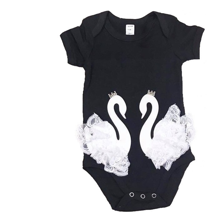 Bodysuit with swans