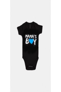 MAMA'S BOY bodysuit / blue heart_0