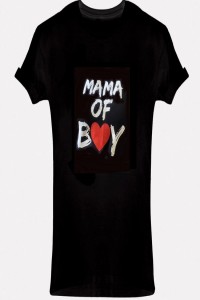 Μπλούζα κοντομάνικη MAMA OF BOY / κόκκινη καρδιά _0