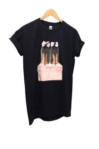 3D short-sleeved blouse / pink bows