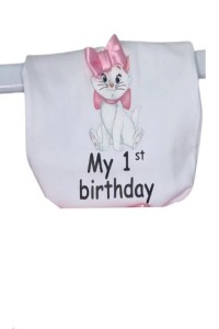 Φορμάκι λευκό My 1st Birthday / γατούλα Marie