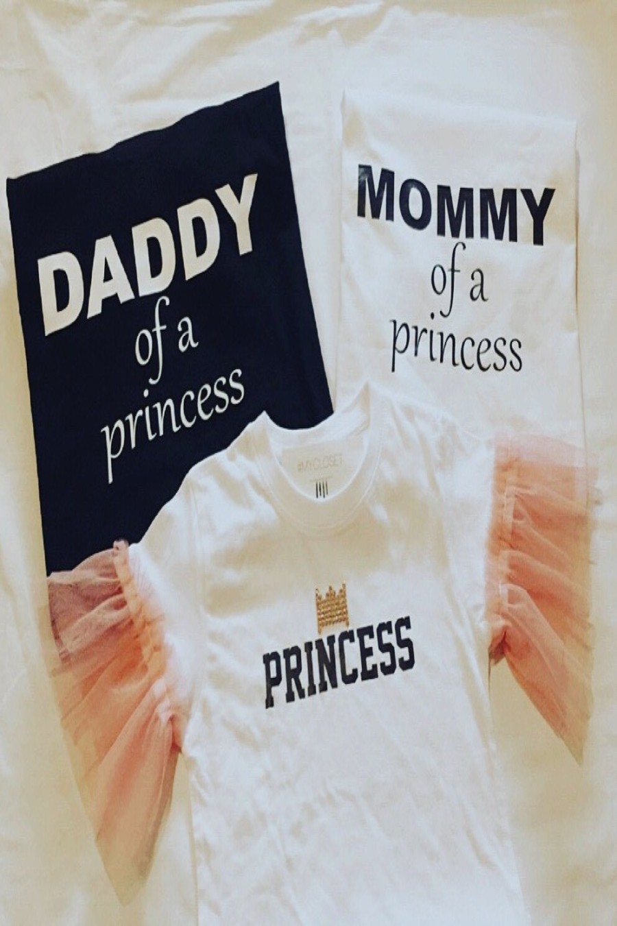 Set of family princess t-shirts
