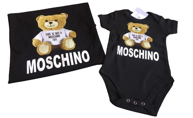 Set of black teddy bear toy t-shirts