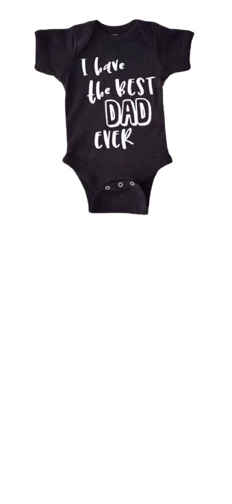 BEST DAD EVER black bodysuit