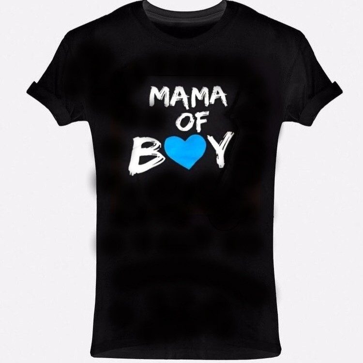 MAMA OF BOY short-sleeved blouse / blue heart