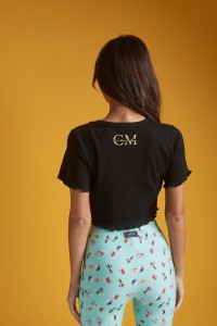 CROP TOP ΡΙΠ ΜΑΥΡΟ