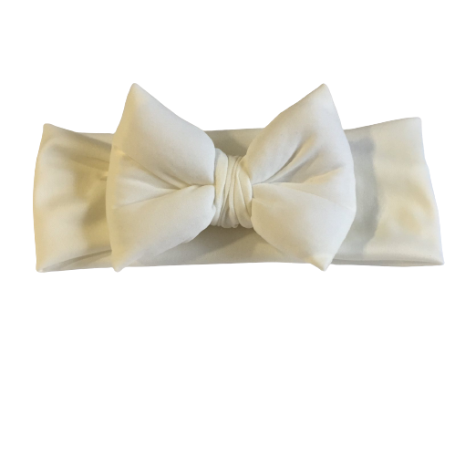 RIBBON PILLOW BOW - broken white