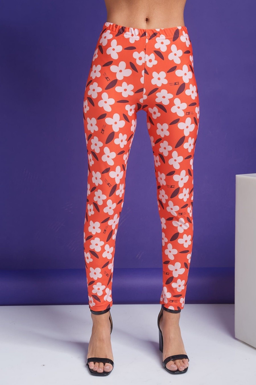 CLASSIC TIGHTS FLOWER CORAL- CLASSIC