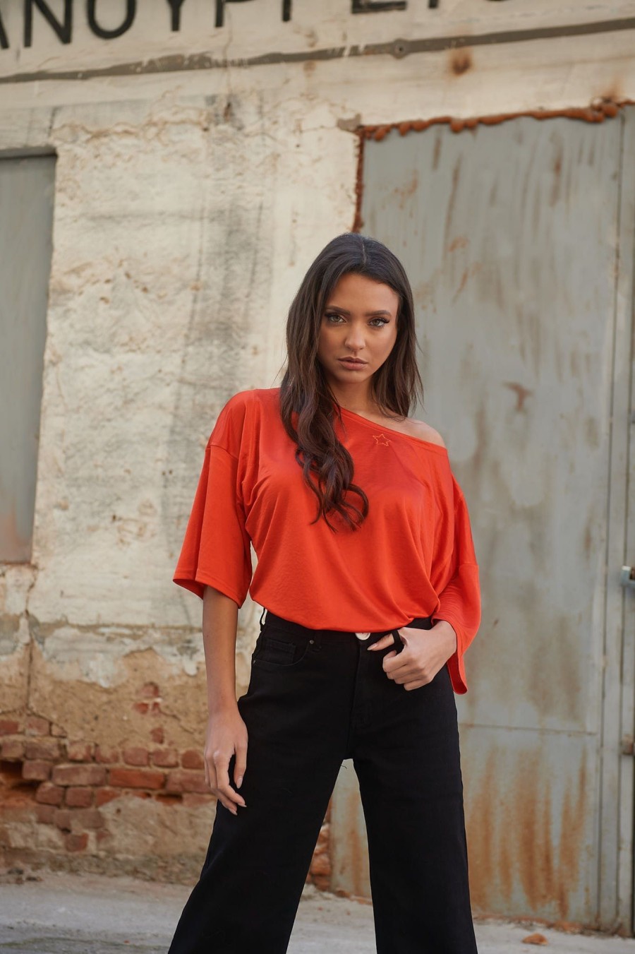 RED BLOUSE DRESS