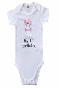 Φορμάκι λευκό My 1st Birthday / γατούλα Marie