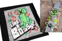 Candle set with short-sleeved T-shirt Minecraft like a boss