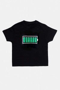 T-shirt black full battery