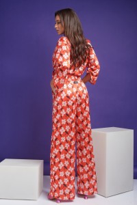 FLOWER CORAL QUEEN TROUSERS