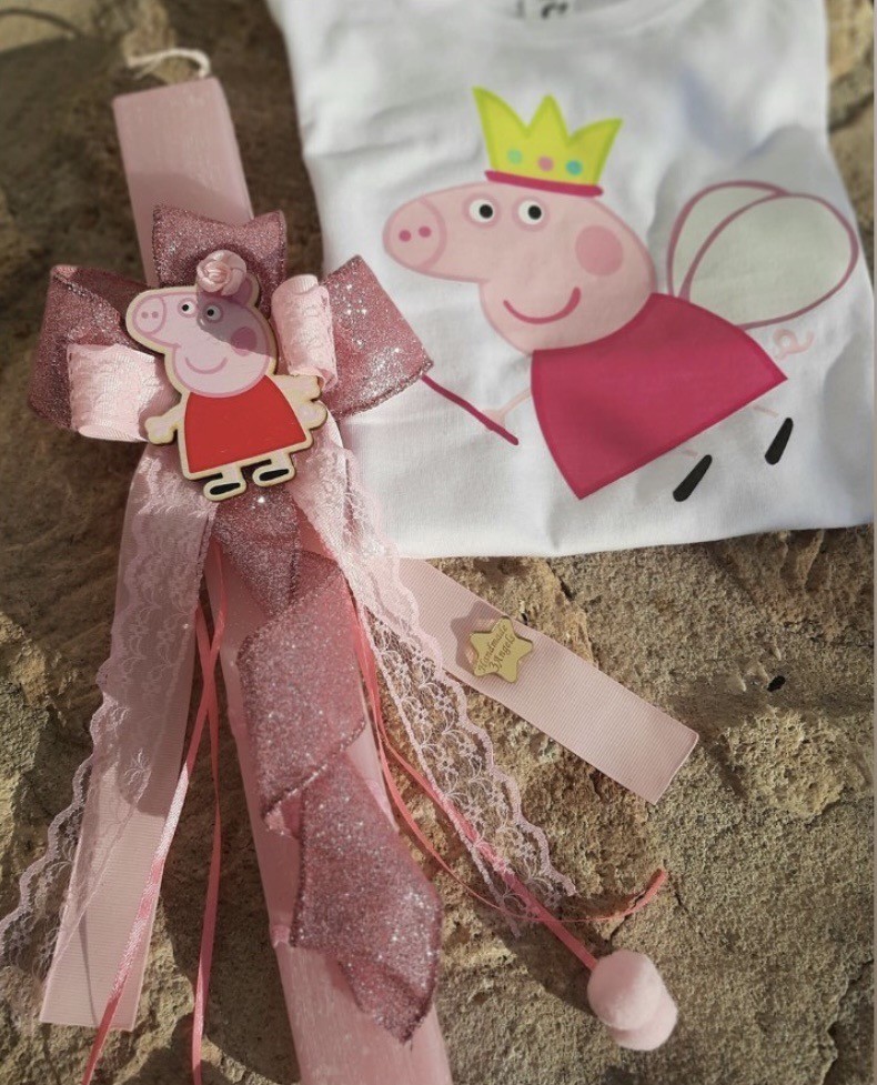Candle set with short sleeve T-shirt Peppa