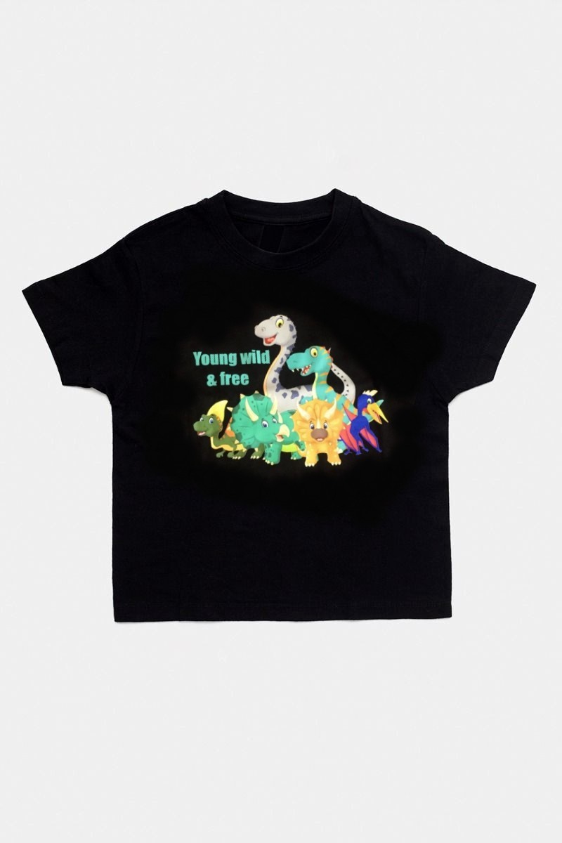 Black dinosaur t-shirt