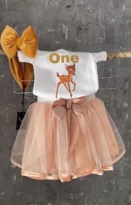 Bodysuit white ONE / BAMBI DEER