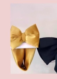  ΚΟΡΔΕΛΑ ΒΕΛΟΥΔΙΝΗ PILLOW BOW - ΜΟΥΣΤΑΡΔΙ