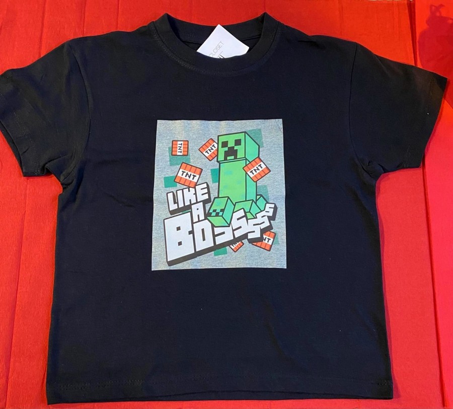 Black Minecraft t-shirt like a boss