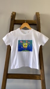 White Sponge Bob jellyfish t-shirt