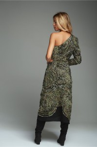 ΦΟΡΕΜΑ ΕΝΑΣ ΩΜΟΣ LEOPARD OLIVE - GINA