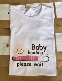 Μπλούζα κοντομάνικη baby loading.. please wait / ροζ