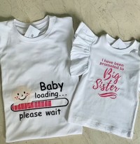 Μπλούζα κοντομάνικη baby loading.. please wait / ροζ