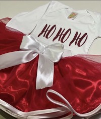 Φορμάκι λευκό μακρυμάνικο ΗΟ ΗΟ ΗΟ 