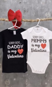 Φορμάκι κοντομάνικο SORRY GIRLS MOMMY is my Valentine 