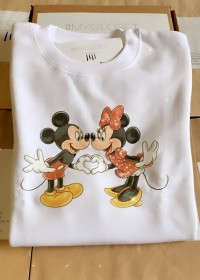 Παιδικό φούτερ λευκό Mickey and Minnie 