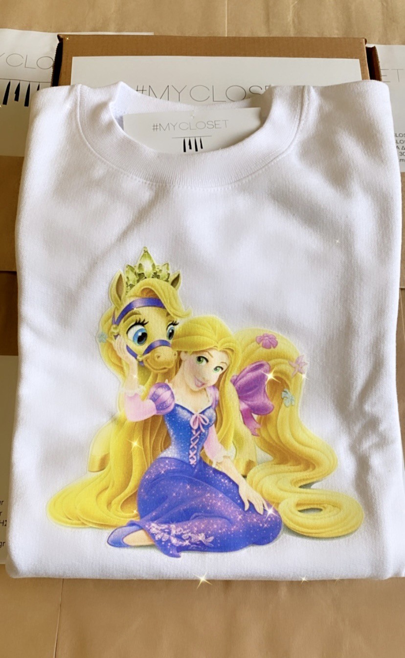 Παιδικό φούτερ λευκό Rapunzel  