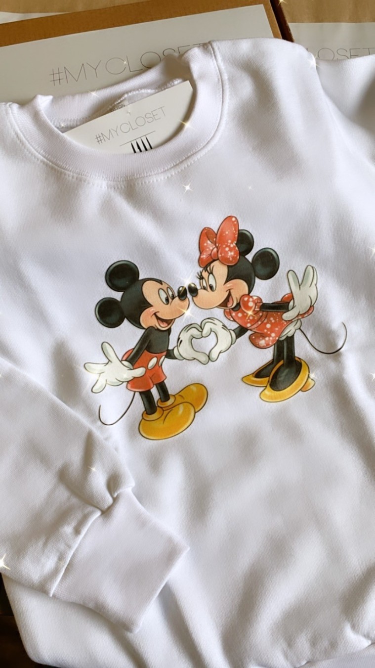 Παιδικό φούτερ λευκό Mickey and Minnie 