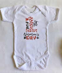 Bodysuit white my 1st Valentine's day - arrow