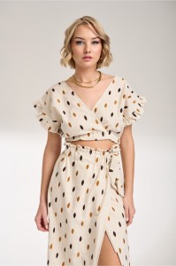 ΚΡΟΥΑΖΕ CROP TOP BROWN COFFEE - PENNY