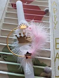 Σετ λαμπάδα με κοντομάνικο μπλουζάκι Princess 