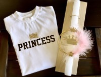 Σετ λαμπάδα με κοντομάνικο μπλουζάκι Princess 