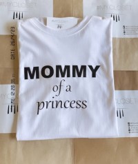 Μπλούζα κοντομάνικη λευκή MOMMY of a princess_0
