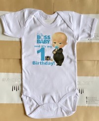 Φορμάκι λευκό Boss baby / 1st Birthday