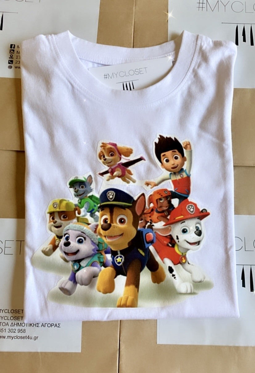 Μπλουζάκι λευκό PAW PATROL 