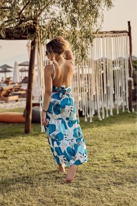 ΦΟΡΕΜΑ MAXI FLOWER BLUE - ANGELICA