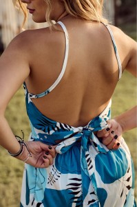 ΦΟΡΕΜΑ MAXI FLOWER BLUE - ANGELICA