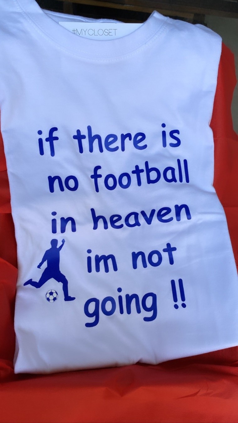 Μπλουζάκι λευκό κοντομάνικο football in heaven