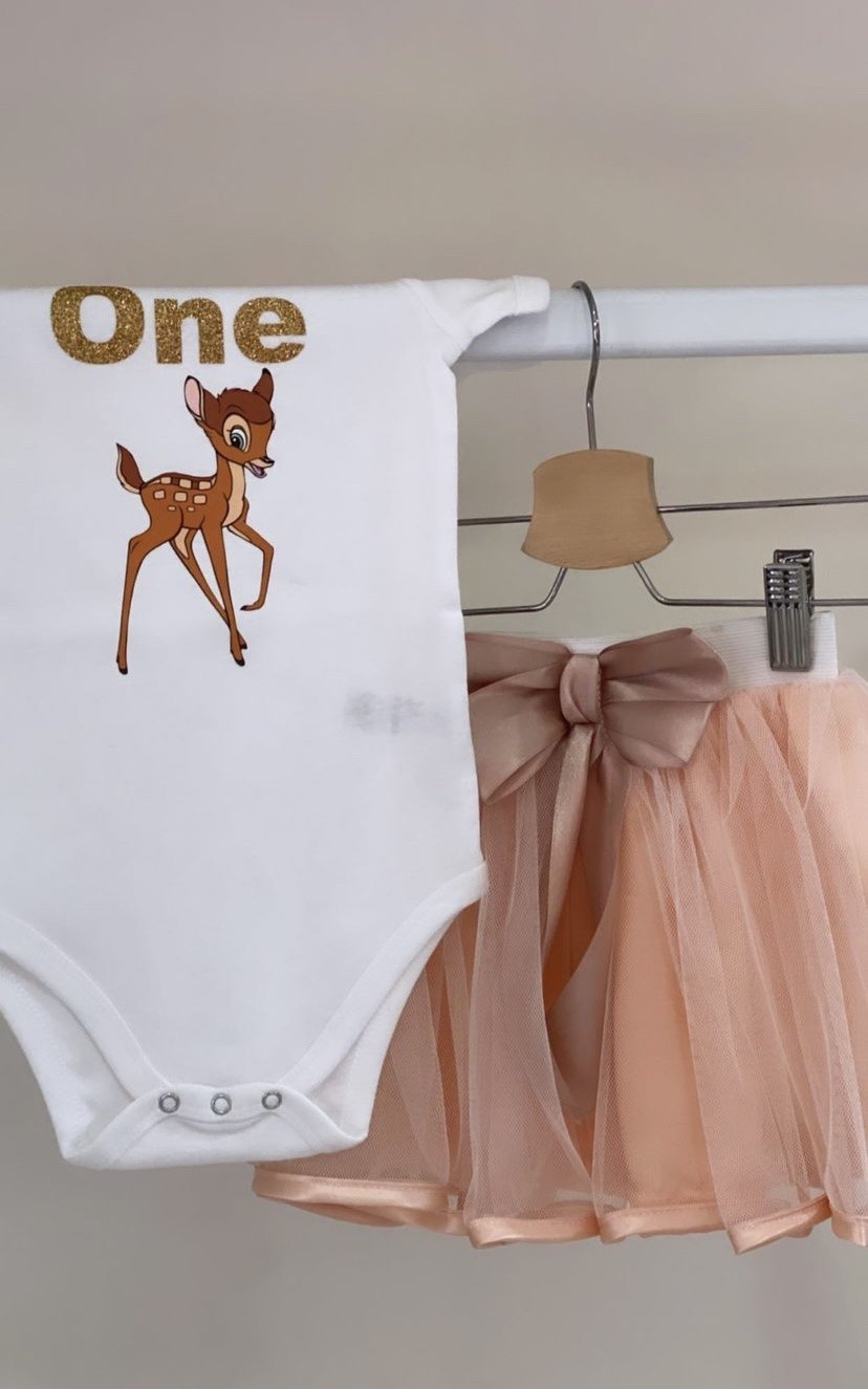 Bodysuit white ONE / BAMBI DEER