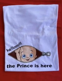 Μπλούζα κοντομάνικη εγκυούλα the prince is here 