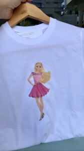 Μπλουζάκι λευκό κοντομάνικο Barbie doll
